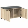 vidaXL Flurbank mit Kissen mit Speicher Sonoma-Eiche 80 x 46 x 46 cm