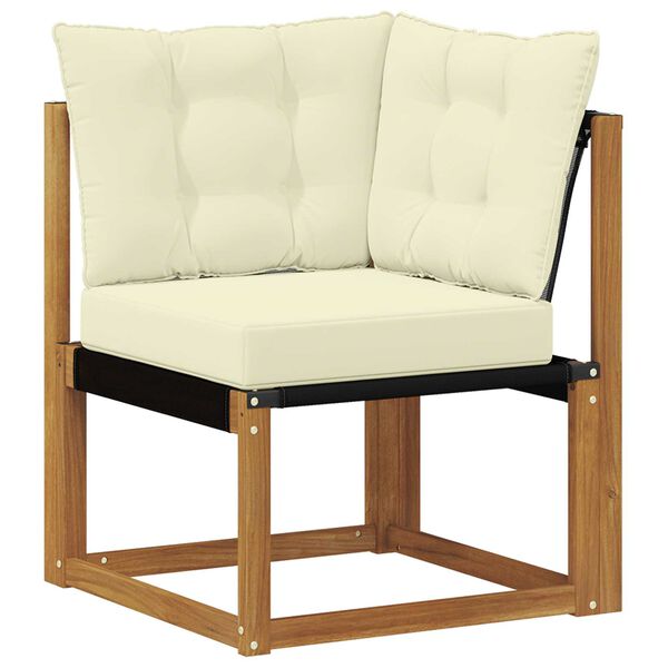 vidaXL Outdoor-Sofagarnitur mit Kissen 8 pcs Natur und Creme