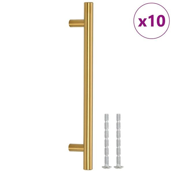vidaXL Möbelgriffe 10 Stk. Golden 160 mm Edelstahl