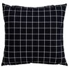 vidaXL Streupillows 4 pcs Schwarz kariert 40 x 40 cm Polyesterstoff