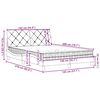 vidaXL Bett mit Matratze Blau 140x200 cm Stoff