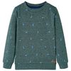 Kinder-Sweatshirt Dunkelgr&uuml;n Melange 116