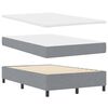 vidaXL Boxspringbett mit Kopfteil Hellgrau 120 x 200 cm Stoff
