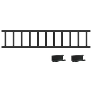 vidaXL Dachschneeschild Schwarz 100 x 2,5 x 20 cm Stahl