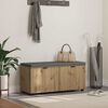 vidaXL Flurbank mit Kissen mit Speicher Artisan-Eiche 100 x 38 x 46 cm