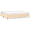 vidaXL Bettgestell ohne Matratze Creme 200x200 cm Stoff