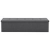 vidaXL Faltbare Sitzbank Leinenoptik 150&times;38&times;38 cm Dunkelgrau