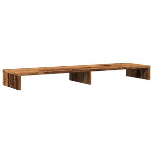 vidaXL Monitorst&auml;nder Altholz-Optik 100x27x10 cm Holzwerkstoff