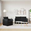 vidaXL Sofa 2 pcs Schwarz