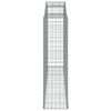 vidaXL Gabionen mit Hochbogen 8 Stk. 300x50x180/200cm Verzinktes Eisen