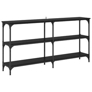 vidaXL Konsolentisch Schwarz Eichen-Optik 150 x 29 x 75 cm
