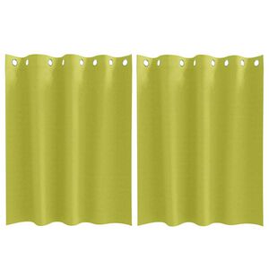 vidaXL Verdunkelungs-Vorh&auml;nge mit Ringen 2 pcs Gr&uuml;n 140 x 140 cm