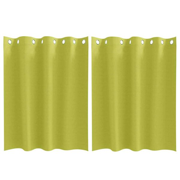 vidaXL Verdunkelungs-Vorh&auml;nge mit Ringen 2 pcs Gr&uuml;n 140 x 140 cm