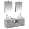 vidaXL Badezimmerschrank-Set 5 pcs Betongrau 50 x 14,5 x 70 cm