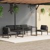 vidaXL 6-tlg. Garten-Lounge-Set mit Kissen Aluminium Anthrazit