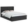 vidaXL Bettgestell mit Stauraum und Kopfteil Schwarz 150 x 200 cm