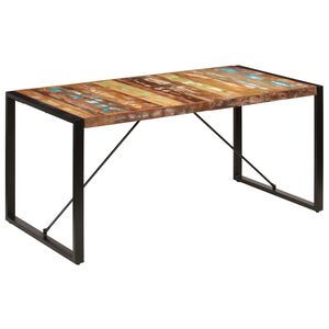 vidaXL Esstisch 160x80x75 cm Altholz Massiv