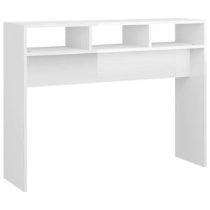 vidaXL Konsolentisch Hochglanz-Wei&szlig; 105x30x80 cm Holzwerkstoff