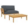 vidaXL Sofa Set 2 stk. Anthrazit Massivholz Akazie