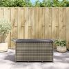 vidaXL Gartenbank mit Kissen Grau 116x46x57 cm Poly Rattan