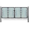 vidaXL Schwarzes Einzeltor f&uuml;r Z&auml;une 300 x 125 cm