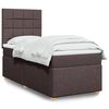 vidaXL Boxspringbett mit Matratze Dunkelbraun 80x200 cm Stoff