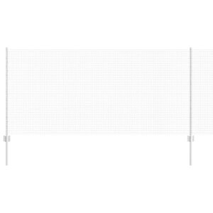 vidaXL Zaun mit Pfosten Silber