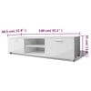 vidaXL TV-Schrank Hochglanz-Weiß 140x40,5x35 cm