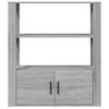 vidaXL Sideboard Grau Sonoma 80x30x90 cm Holzwerkstoff