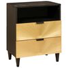 vidaXL Nachttisch Schwarz und Gold 50 x 33 x 62 cm Holzwerkstoff