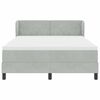 vidaXL Boxspringbett mit Matratze Hellgrau 140 x 200 cm Samt