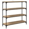 vidaXL B&uuml;cherregal 3 Ebenen 100 x 33 x 100 cm Holzwerkstoff