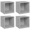 vidaXL TV-Schr&auml;nke 4 Stk. Betongrau 37x35x37 cm Holzwerkstoff