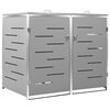 vidaXL M&uuml;lltonnenbox f&uuml;r 2 Tonnen 138x77,5x115 cm Edelstahl