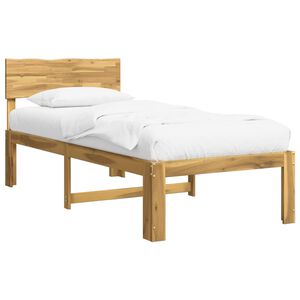 vidaXL Einzelbettgestell mit Kopfteil ROSTOCK Wei&szlig; 75 x 190 cm
