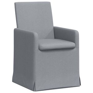 vidaXL Esszimmerst&uuml;hle 2 stk. Stoff Hellgrau 57 x 67 x 95 cm