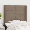 vidaXL Kopfteil mit Ohren Taupe 103x16x118/128 cm Stoff