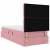 vidaXL Bett mit Stauraum und LED mit Matratze Rosa 90 x 190 cm Samt