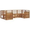 vidaXL Outdoor-Sofagarnitur 6 stk. Natur