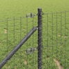 vidaXL Zaun mit Pfosten Grau 0,4 x 50 m Stahl und PVC