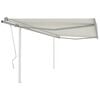 vidaXL Manuelle Markise 4,5 x 3,5 m Creme 100% Polyester