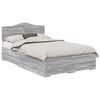 vidaXL Bettrahmen Graues Sonoma 135 x 190 cm Holzwerkstoff