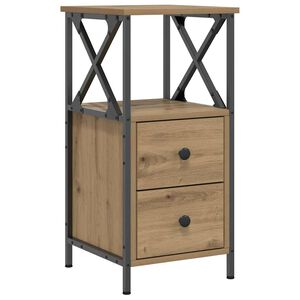 vidaXL Nachttisch Artisan-Eiche 34x35,5x70 cm Holzwerkstoff
