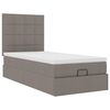 vidaXL Ottoman-Bett mit Matratze Taupe 90x190 cm Stoff
