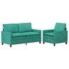 vidaXL Sofa Set 2 pcs T&uuml;rkis Samt