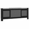 vidaXL MDF Heizk&ouml;rperverkleidung Schwarz 205 cm
