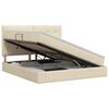 vidaXL Aufbewahrungsbett mit Matratze Creme 180 x 200 cm Stoff