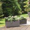 LECHUZA Blumenkasten BALCONERA Stone 50 ALL-IN-ONE Schwarz