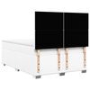 vidaXL Boxspringbett mit Matratze Wei&szlig; 140x190 cm Kunstleder