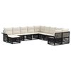 vidaXL Gartensofa-set 11 stk. Schwarz und Cremewei&szlig; Poly-Rattan